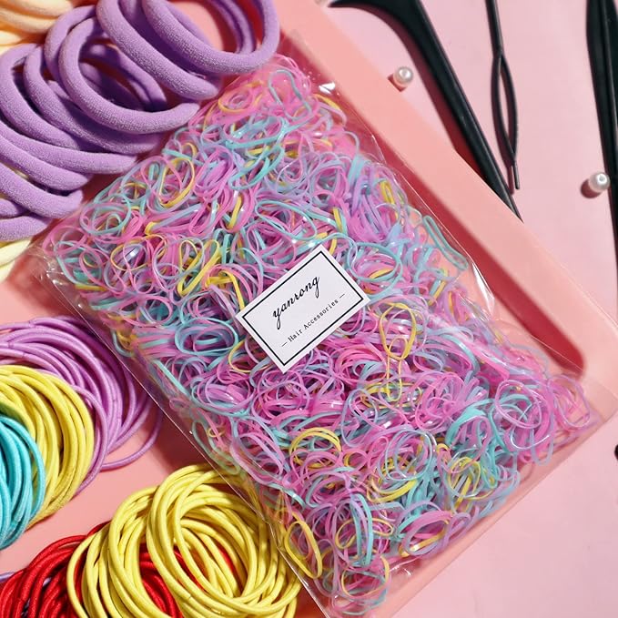 YANRONG 1159PCS Hair Accessories for Woman Set Seamless Ponytail Holders Variety Hair Scrunchies Hair Bands Scrunchy Hair Ties For Thick and Curly (Multicolour)