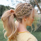 100 Pcs Thick Seamless Hair Ties, Ponytail Holders Hair Accessories No Damage for Thick Hair Christmas Gift(Dark Brown Colors)