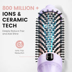 zavarea Thermal Brush, 1.5 Inch Heated Round Brush for Blowout Look, Hot Styler with 800M Negative Ions & Ceramic for Less Damage & Frizz, Boosts Shine & Easy to Use, Dual Voltage, Valoran Purple