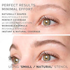 Brows by Bossy Dual-Color Eyebrow Stamp Stencil Kit with 9 Reusable Eyebrow Stencils for Professional Brow Stamping Shaping Kit and Instant Long Lasting Filling and Waterproof Tinting Definer