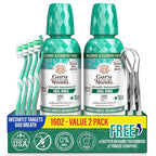 GuruNanda Fresh Breath Mouthwash, ADA-Accepted, Alcohol & Fluoride-Free, Sodium Chlorite, Essential Oils & Vitamins, 12-Hrs Fresh Breath, Wild Mint, 16 oz - 2 Pack