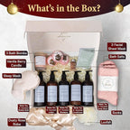 17-Piece Luxury Gift Set with Robe | Complete INFUSÉ White Tea & Coconut Bath Collection | Self-Care Kit with Bath Bombs, Face Masks & Hair Care | Bridesmaid, Mom, Wife, Grandma or Loved Ones