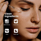 Natural Outcome Face Serum Set Hydrating Hyaluronic Acid and Vitamin C Face - Pack of Two Anti Aging Facial Serum Kit 1 oz Each, Vegan, Cruelty Free & Fragrance Free