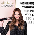 ELLA BELLA® Hair Straightener and Air Curler 2 in 1 • Titanium Flat Iron Curling Iron in One • Cooling Air Vents to Effortlessly Lock in Style • Multiple Looks, Professional Salon Results