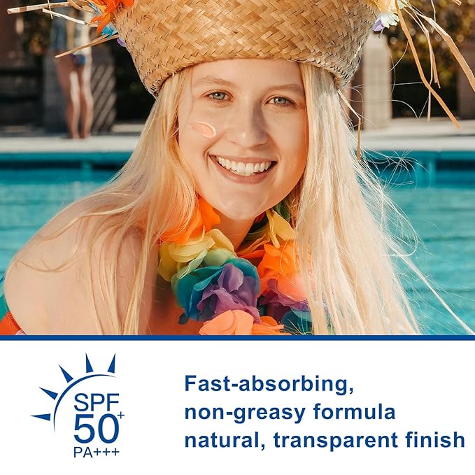 Heartleaf Korean Sunscreen for Face SPF 50+, Silky Moisture Tinted Sun Essence, Broad Spectrum UVA/UVB Protection, Lightweight & Non-Greasy, No White Cast, 50ml / 1.76 fl. oz.