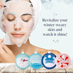 SpaLife Beauty Winter Skin Christmas Face Mask Bundle | Korean Facial Masks | Hydrating, Moisturizing and Firming Sheet Mask Set | Christmas Gifts for Women | 12 Pack