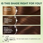 Garnier Hair Color Nutrisse Nourishing Creme, 535 Medium Golden Mahogany Brown (Chocolate Caramel) Permanent Hair Dye, 1 Count (Packaging May Vary)