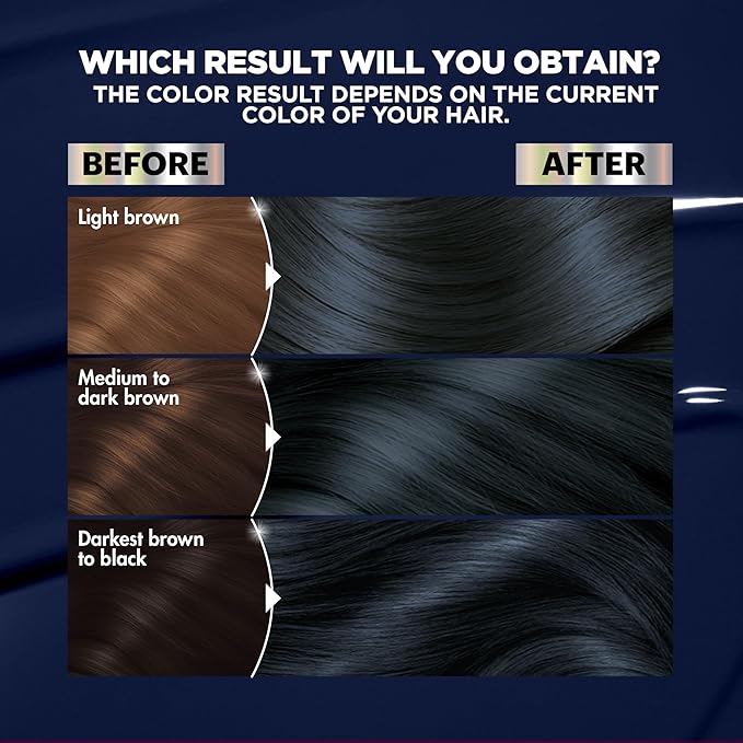 Garnier Hair Color Nutrisse Ultra Color Nourishing Creme, BL21 Reflective Blue Black (Blackberry Mojito) Permanent Hair Dye, 1 Count (Packaging May Vary)