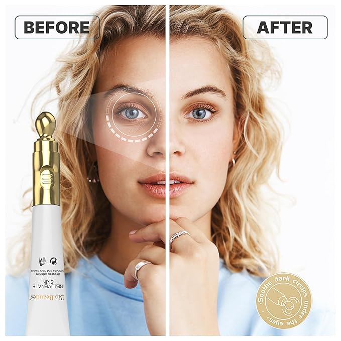 Electric Massage Eye Cream Depuffing Hydration for Dark Circles & Tired Eyes, Soothing Anti-Aging Treatment for Fine Lines, Firming Eye Skincare