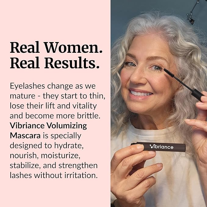 Vibriance Volumizing Tubing Mascara, Soft Black - Hypoallergenic, Moisturizing, Lifting, Long-Lasting - Special Tube Formula for 50+
