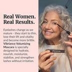 Vibriance Volumizing Tubing Mascara, Soft Black - Hypoallergenic, Moisturizing, Lifting, Long-Lasting - Special Tube Formula for 50+