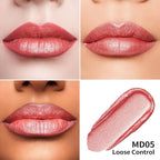 Oulac Red Metallic Lipstick for Women, Orange Red Lip Gloss, Lip & Eye 2 IN 1, Long Lasting Waterproof Lipstick, Oil-Based Formula, High Impact Lip Color, Transfer Proof, Vegan MD05