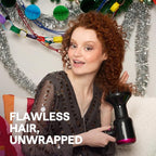 Wavytalk Hair Dryer with Diffuser, Blown Away Ionic Hair Dryer for Curly Hair with Comb, 1875W Fast Drying Blow Dryer with Ceramic Technology, 3 Attachments for All Hair Types, Light and Quiet, Black