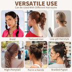 Hair Ties Black 100Count Extra Thick 5CM, Bulk Elastic Hair Bands for Thick Heavy Hair, Seamless Hair Accessories for Girls Women, Ponytail Holder (Black)