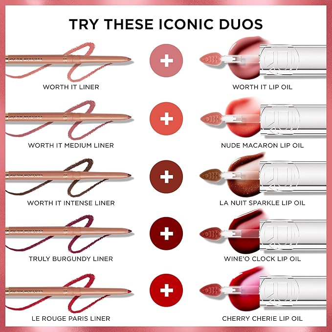 L'Oreal Paris Plump Ambition Hyaluron Lip Oil, 24 HR Lip Gloss with Hyaluronic Acid, Volumizing Formula with Glass-Like Shine, Cherry Cherie 390, 0.16 Fl Oz