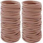 100PCS Hair Tie, 4MM Elastic Hair Ties No Damage Ponytail Holder for Women, Men and Girls (4mm Beige Blonde)