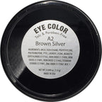 Brown Silver Shimmering Metallic Chocolate Brown Dark Bronze Pressed Powder Single Vegan Eyeshadow; Talc, Paraben & Cruelty Free