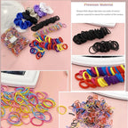 YANRONG Ponytail Holders and Scrunchies For Girls and Women, Traceless Elastic Ropes and Rubber Bands For Hair, Baby and Kids (2155PCS) Mix