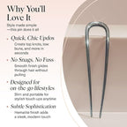 Kitsch Metal French Hair Pin for Women - Elegant Hair Accessories, Ideal for Buns & French Twist, Designed for a Secure, Comfortable Fit | Ideal Gifts for Women - Hematite