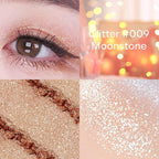 KYDA Single Glitter Eyeshadow, Champagne Glow Eyeshadow, Ultra-fine Lightweight Powder, Blendable Formula, Daily Glossy Eyes Makeup, Moonstone