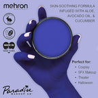 Mehron Makeup Paradise Makeup AQ Pro Size | Stage & Screen Performance, Face & Body Painting, Beauty, Cosplay, and Halloween | Water Activated Face Paint, Body Paint 1.4 oz (40 g) - Dark Blue