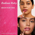 Lushlips Tinted Lip Balm with 10% Squalane, Jojoba Oil and Vitamin E – Hydrating, Moisturizing – Natural skincare balm with Ceramides, Hyaluronic Acid & Licorice Extract 003 Radiant Ruby