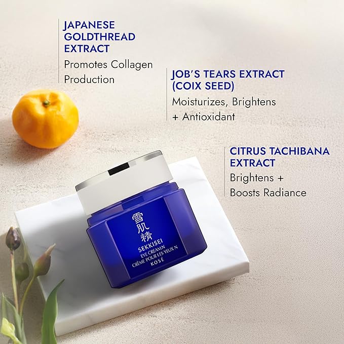 SEKKISEI Eye Cream, Ceramide and Collagen Boosting Moisturizing Cream, 0.07 Ounce