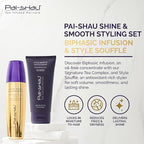 Pai-Shau Biphasic Infusion & Style Soufflé Set - Oil-Free Hair Rejuvenating Serum - Provides Shine, Thermal, and Environmental Protection, 4oz & Medium Hold Styling Cream for All Hair Textures, 5.9oz