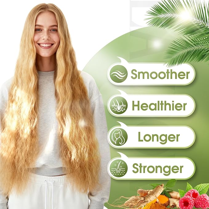 Hair Growth Supplement, Biotin 10000mcg, 32-in-1 with Vitamin A, B3, C, Magnesium, Calcium, Hair Growth Products, Supports Hair & Nails Natural Growth Vitamins, for Women & Men - 30 Servings