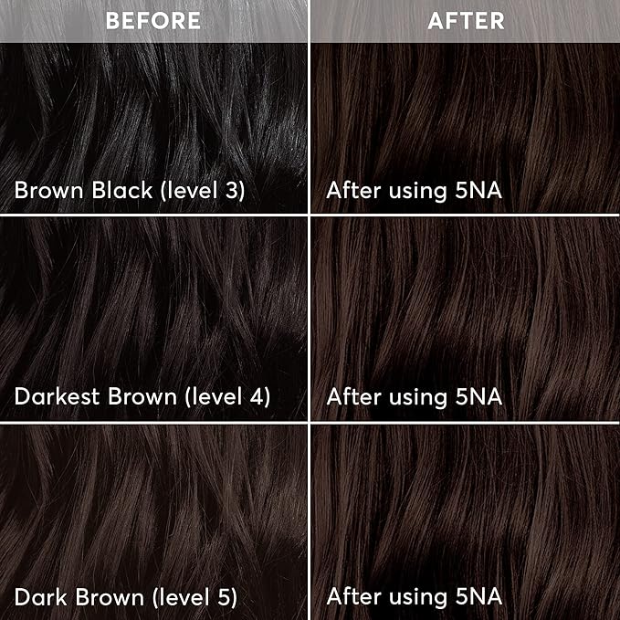 Madison Reed Radiant Hair Color Kit - 5NA Dark Ash Brown with Cool Smoky Undertones (Torino Brown), Dimensional Gray Hair Blending Permanent Hair Dye, PPD-Free & Ammonia-Free, 2 Pack