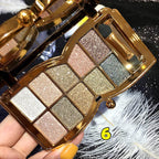 Glitter Eyeshadow Palette, 10 Colors Sparkle Shimmer & Matte Eye Shadow Highly Pigmented Waterproof Long Lasting Makeup Set (Color 6)