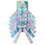 LUV HER Disney Lilo & Stitch Printed Long Tail Hair Bow Set for Girls - Printed Bows with Alligator Clips - Cute Hair Accessories for Kids Ages 3+