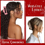 TOCESS 8 Pack Jumbo Hair Claw Clips for Women, Big 4.33 Inch Matte Finish Claw Clips, Durable Non-Slip Rectangle Claw Set for All Girls Hair Types like Thick, Thin, Wavy, or Straight Hair