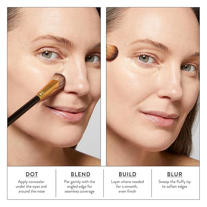 LAURA GELLER NEW YORK Angled Precision Concealer Brush - Professional Makeup Brush