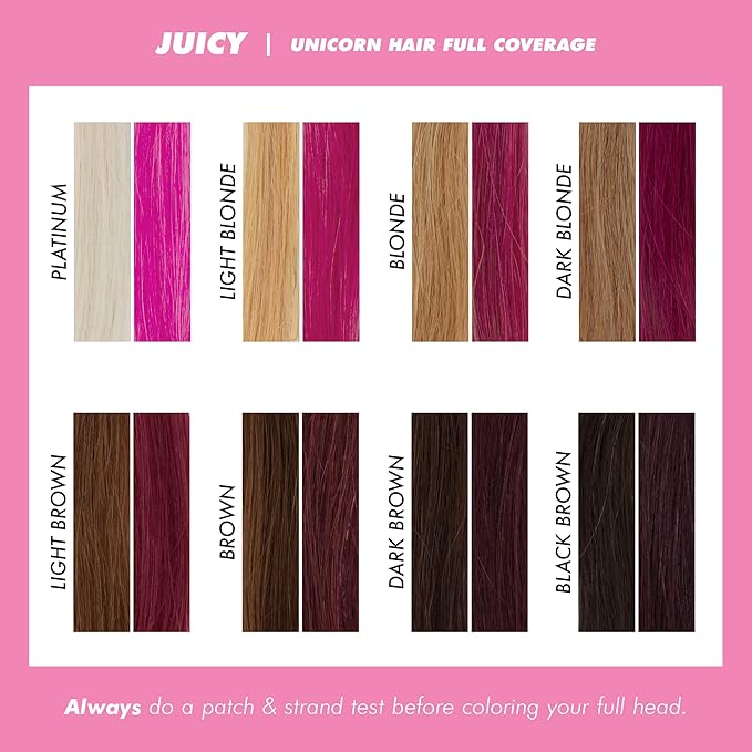 Lime Crime Full Coverage Unicorn Hair Dye, Juicy - Damage-Free Semi-Permanent Hair Color Conditions & Moisturizes - Temporary Hair Tint Kit Has A Sugary Citrus Vanilla Scent - Vegan