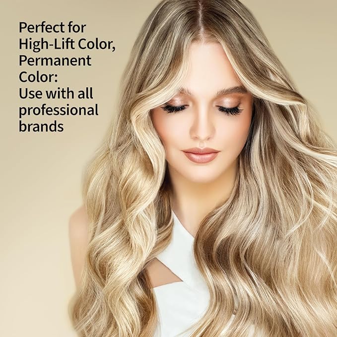 ForPro Expert 30 Volume Crème Developer for Hair Lightening, Gray Coverage & Color Deposit with Extra Lift, 32 Fl Oz