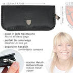 3 Swords Germany - brand quality 5 piece manicure pedicure grooming kit set for professional finger & toe nail care with synthetic leather case black - Made in Germany