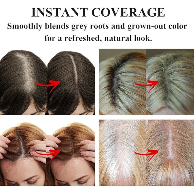 VOLLUCK Root Touch up Powder, Instant Hairline Powder for Thinning Areas and Gray Hair Coverage, Natural and Non-greasy Root Cover up for Women and Men (Blonde, 0.35 Ounce)