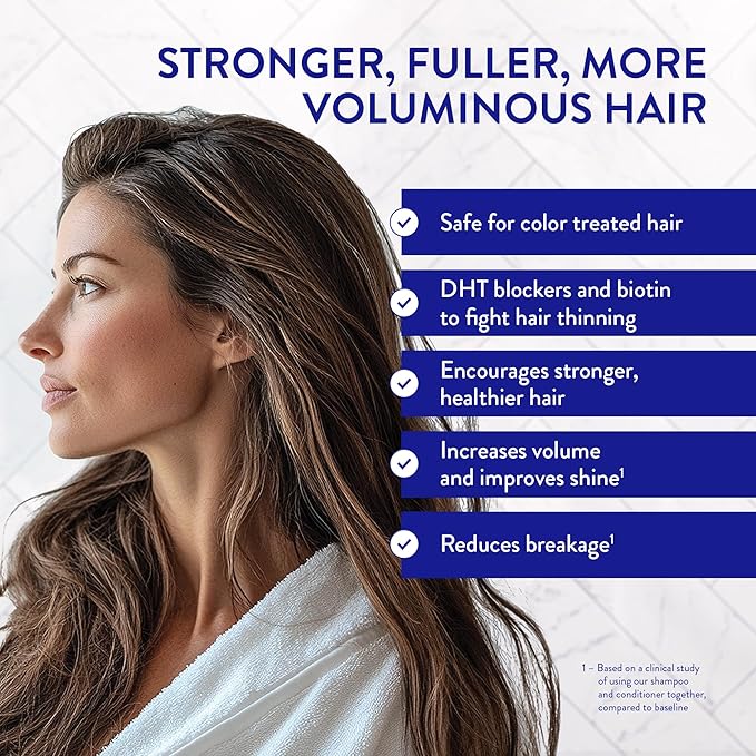 Routine Wellness Bundle - Shampoo and Conditioner Set for Thinning Hair, Two Serums for Scalp Health, Hair Growth Supplement & Hair Mask - Rose Hips