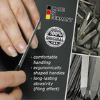 3 Swords Germany - Sapphire Metal Nail File Set 2 Pieces with 1 Piece 3-Way Nail Buffer – Nail Care Made in SOLINGEN/Germany