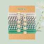 Hair Ties No Damage - 10PCS Ponytail Holders - Elastic Hair Ties for Thick Hair - Braided Hair Bands for Women Girls's Hair - Green