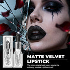 Halloween Black Lipstick Shimmer Black Body Paint Stick for Women Waterproof Dark Long Lasting Lipsticks Gothic Zombie Vampire Cosplay Cruelty Free Lipstick, DU-ShimmerBlack