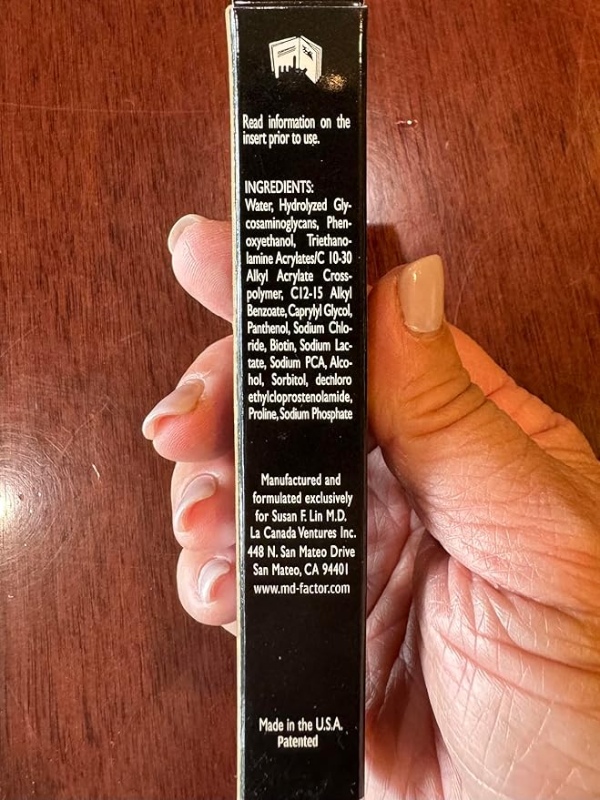 MD Lash Factor Eyelash Conditioner – 0.1 fl oz, 3-Month Supply – Daily Lash Serum with Peptides and Biotin for Thicker Lashes