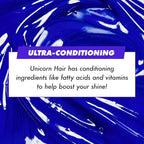 Lime Crime Unicorn Hair Dye Full Coverage, Mystic (Electric Blue) - Vegan and Cruelty Free Semi-Permanent Hair Color Conditions & Moisturizes - Temporary Blue Hair Dye With Sugary Citrus Vanilla Scent