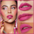 Oulac Matte Liquid Lipstick for Women 3PCS, Bright Pink Lip Stain Long Lasting Waterproof, No Transfer, Creamy High Pigmented Formula, Vegan & Cruelty-Free. Pink Set【M06+M09+M10】