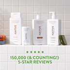 Native Shampoo and Conditioner Contain Naturally Derived Ingredients | All Hair Type Color & Treated From Fine to Dry Damaged, Sulfate & Dye Free - Cucumber & Mint, 16.5 fl oz each (2 pack)