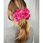 CEELGON Shocking Pink Big Velvet Scrunchie 6.5 Inches Jumbo Scrunchies Hair Ties Oversized Ponytail Holder for Thick Curly Hair Extra Large Hair Accessories for Women (Shocking Pink)