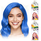 2 Pack Blue hair spray,Hair spray temporary for Women Kids Men, Washable Temporary Hair Dye Spray，Spray hair color Non-Sticky，For Christmas Party, Halloween Crazy Hair Day,Cosplay Party