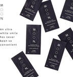 MOON Dissolving Teeth Whitening Strips - Vegan, Easy-to-Use, No Rinse White Strips - Hydrogen Peroxide and Essential Oils Infused Gentle Teeth Whitening Kit - Travel Essentials for Oral Care (56 Ct)
