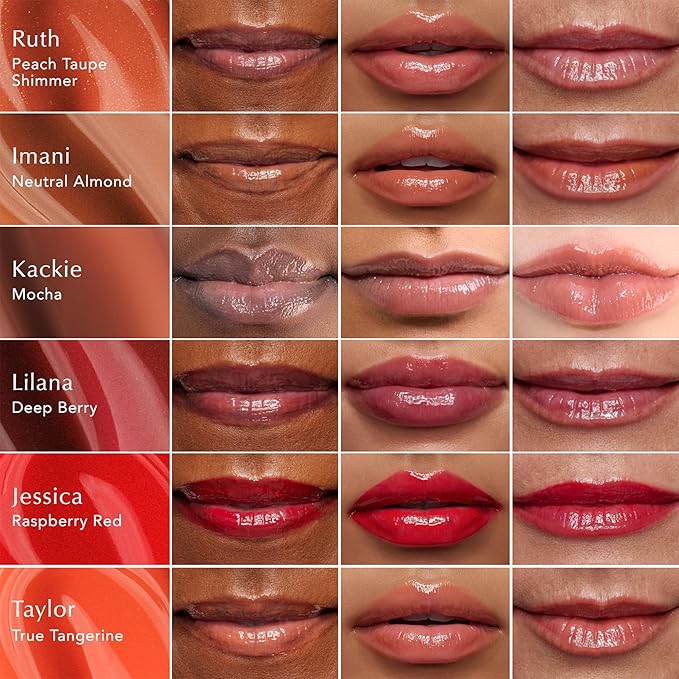 Thrive Causemetics Sheer Strength Lip Plumping Peptide Gloss, Lip Plumper with Vitamin E, Peptides, Plumps, Smooths & Hydrates Lips, High Shine, Vegan & Cruelty Free, Liliana (Deep Berry)